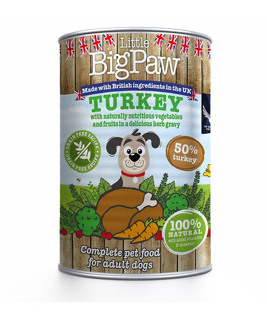 Little Big Paw Dog Turkey 390g Tin