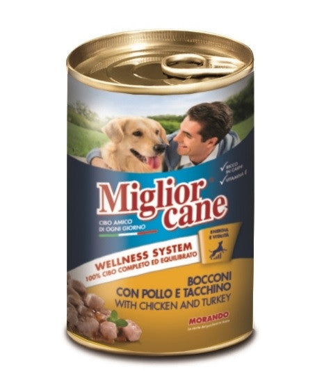 Miglior Cane Chunks with Chicken and Turkey Canned Dog Food 1250G