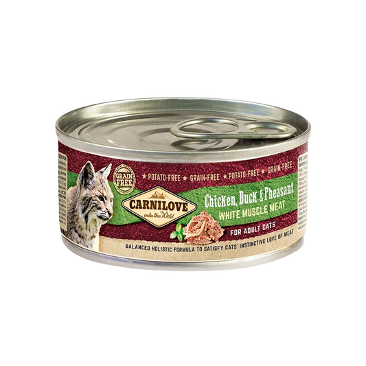 Carnilove Chicken, Duck & Pheasant For Adult Cats (Wet Food Cans) 12x100g