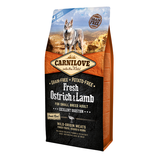 Carnilove Fresh Ostrich & Lamb For Small Breed Adult Dogs 6kg