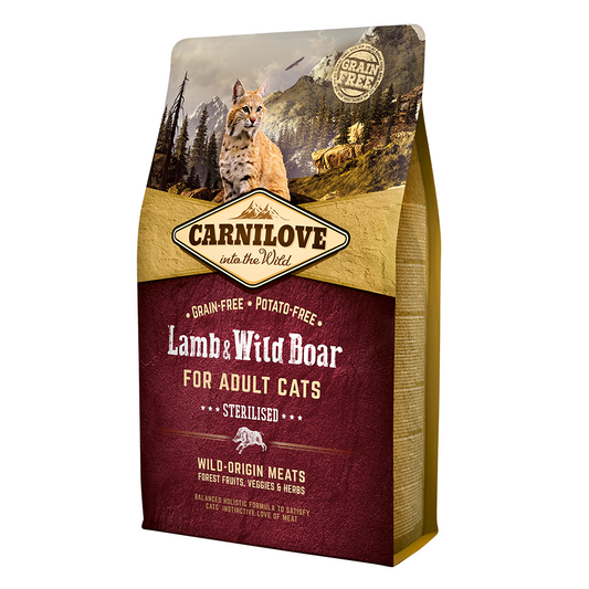 Carnilove Lamb & Wild Boar For Adult Cats 2kg